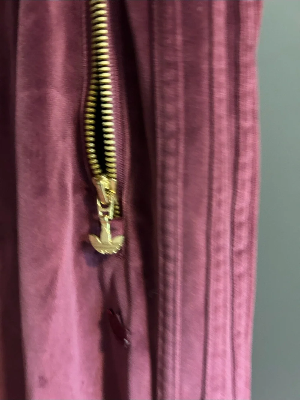 Urban Outfitters Bundle-Velour Track Pants with Gold Zip Accents - Wine